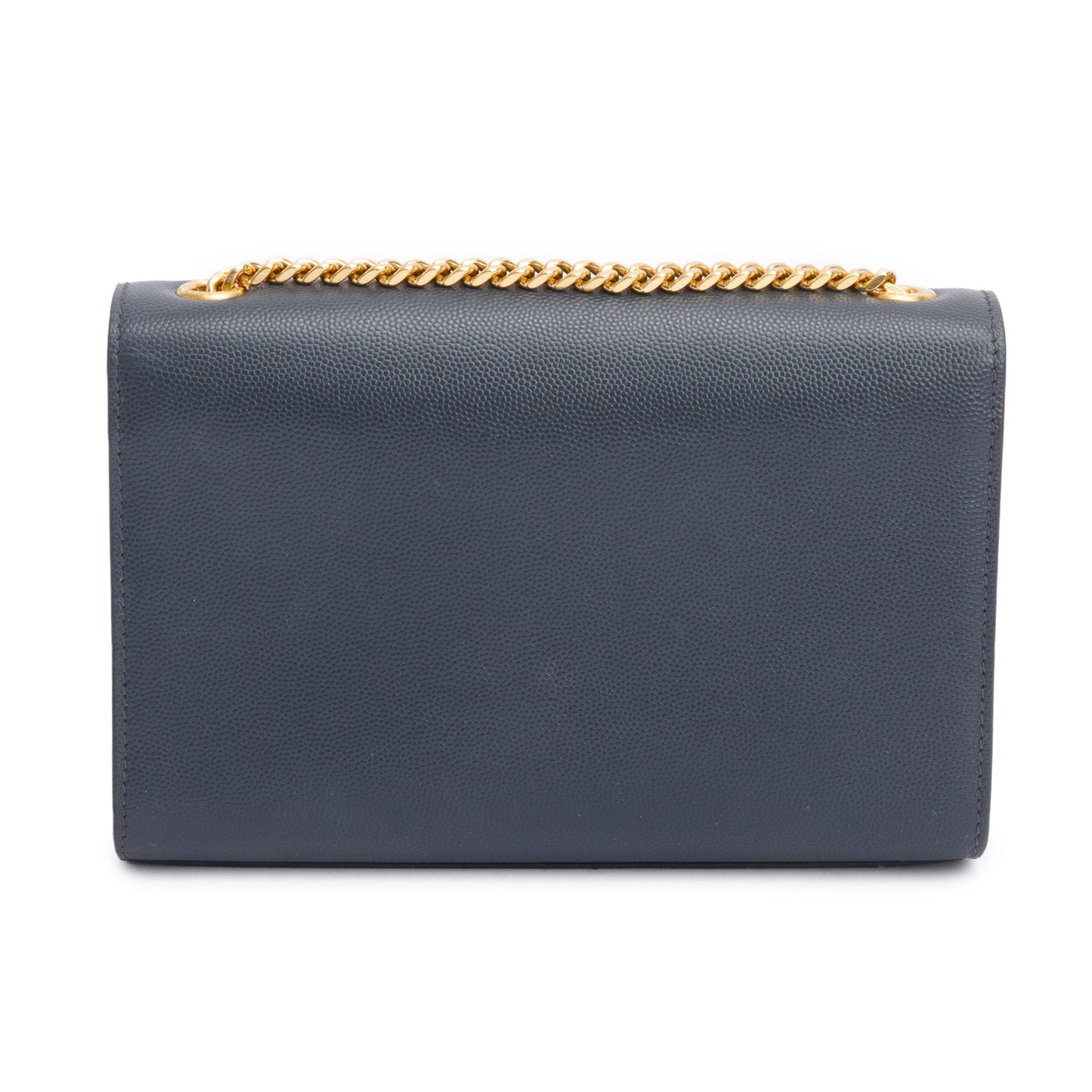 Saint Laurent Grey Grain De Poudre Leather Small Monogram Kate Bag