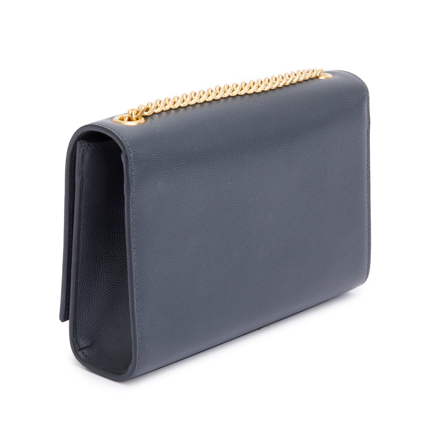Saint Laurent Grey Grain De Poudre Leather Small Monogram Kate Bag