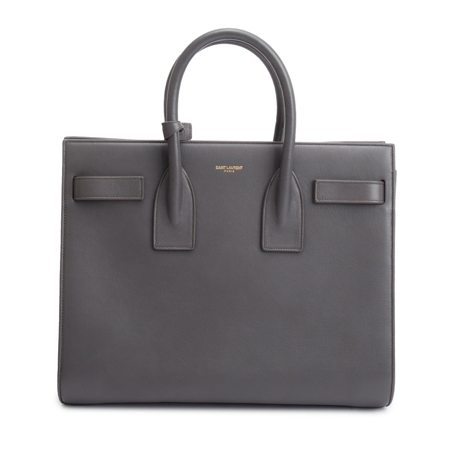 Saint Laurent Grey Leather Small Sac De Jour