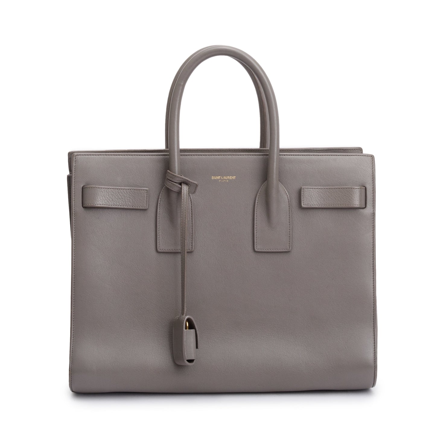 Saint Laurent Grey Leather Small Sac De Jour