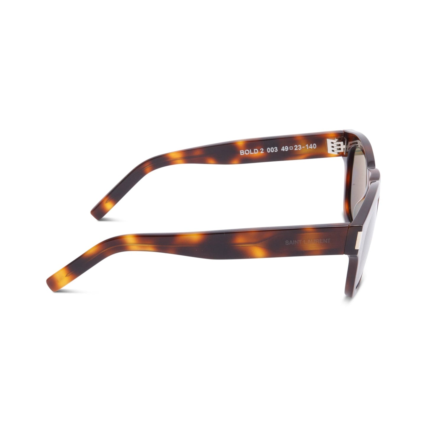 Saint Laurent Havana Acetate Bold 2 Round Sunglasses