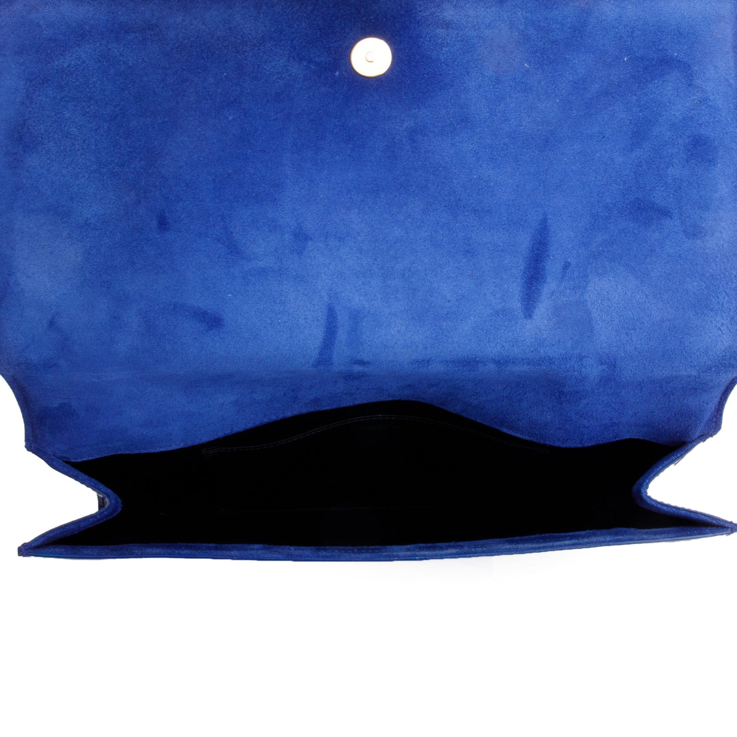 Saint Laurent Large Blue Patent Leather Belle de Jour Clutch