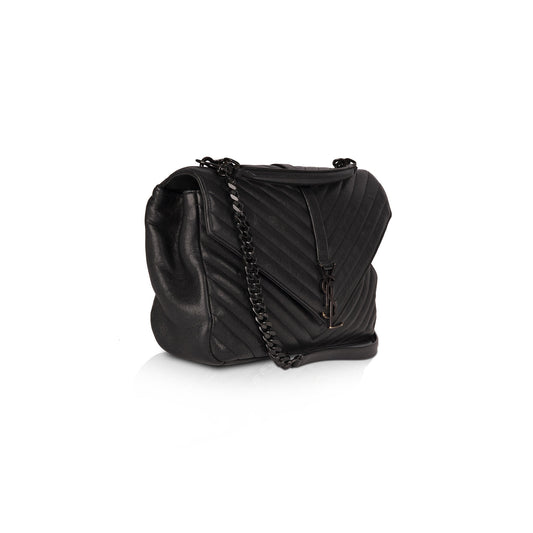 Saint Laurent Large Chevron College Bag