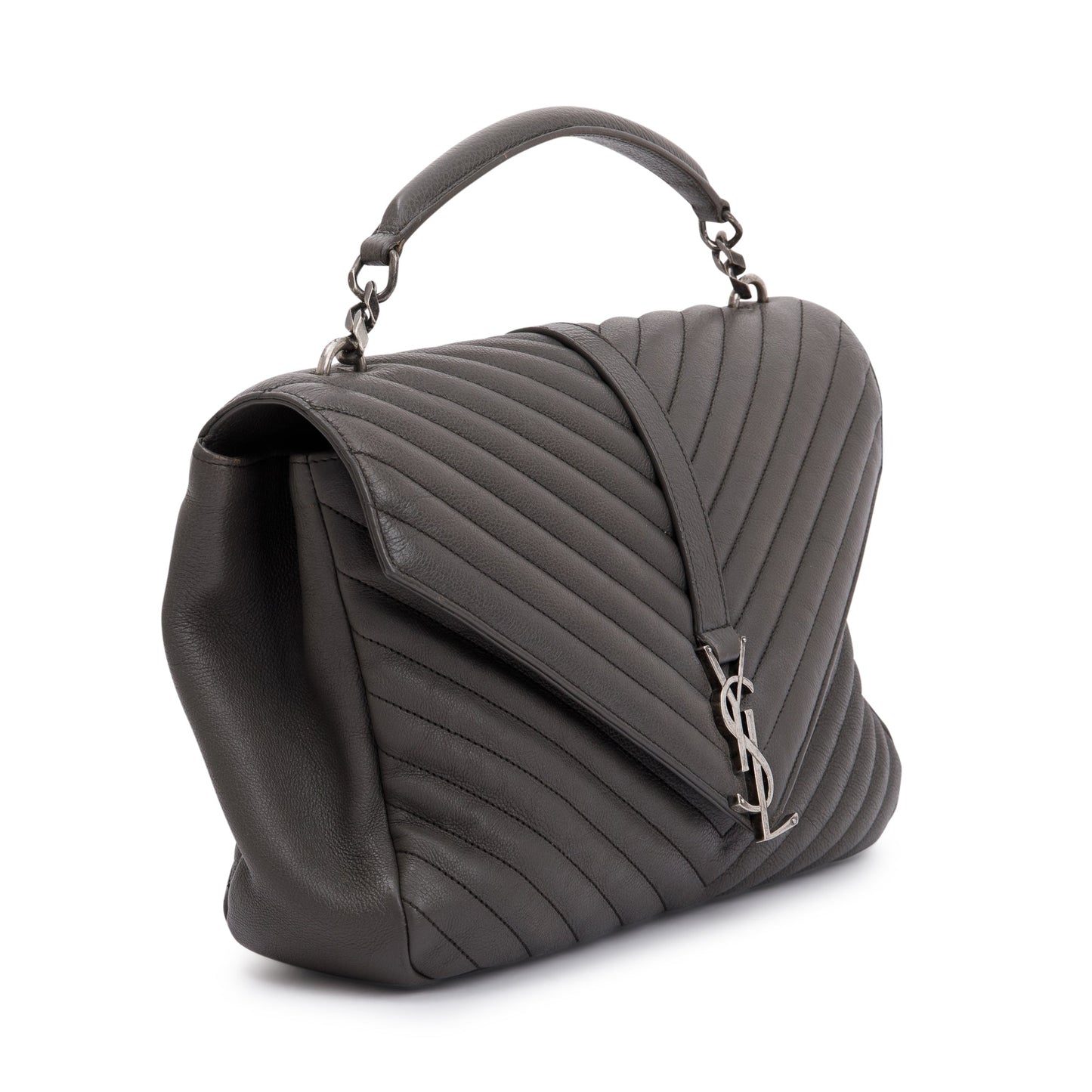 Saint Laurent Large Chevron College Bag
