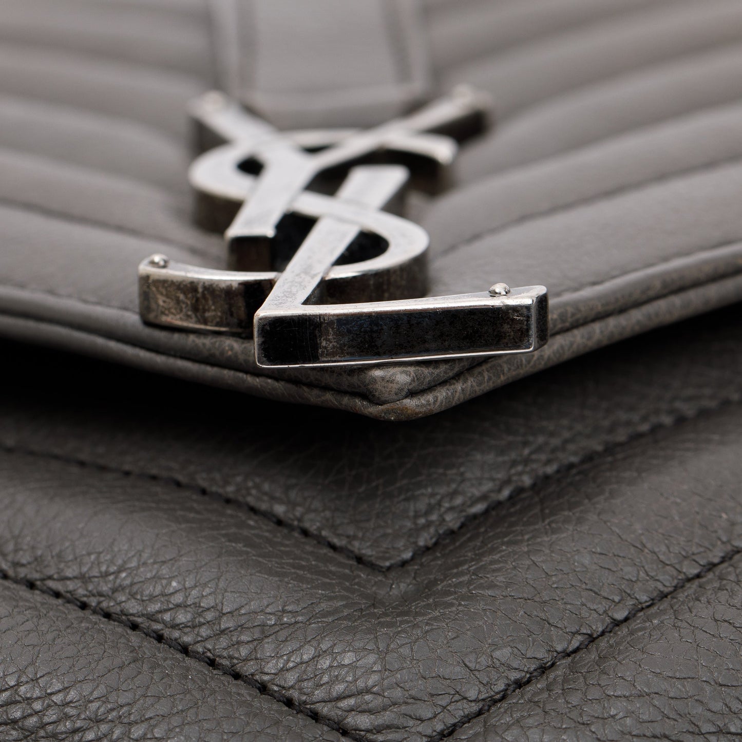 Saint Laurent Large Chevron College Bag