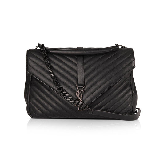 Saint Laurent Large Chevron College Bag