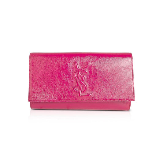 Saint Laurent Large Patent Leather Belle de Jour Clutch