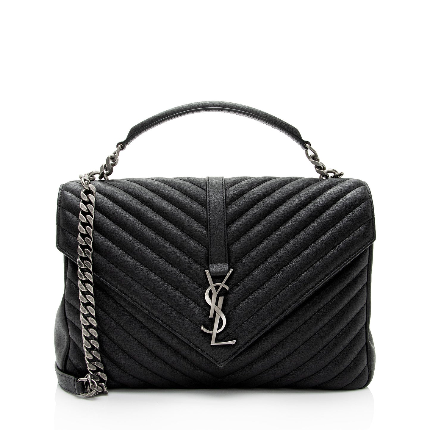 Luxury Saint Laurent Trending 2025 Matelasse Calfskin Monogram College Large Shoulder Bag (SHF-6MZ4bL)