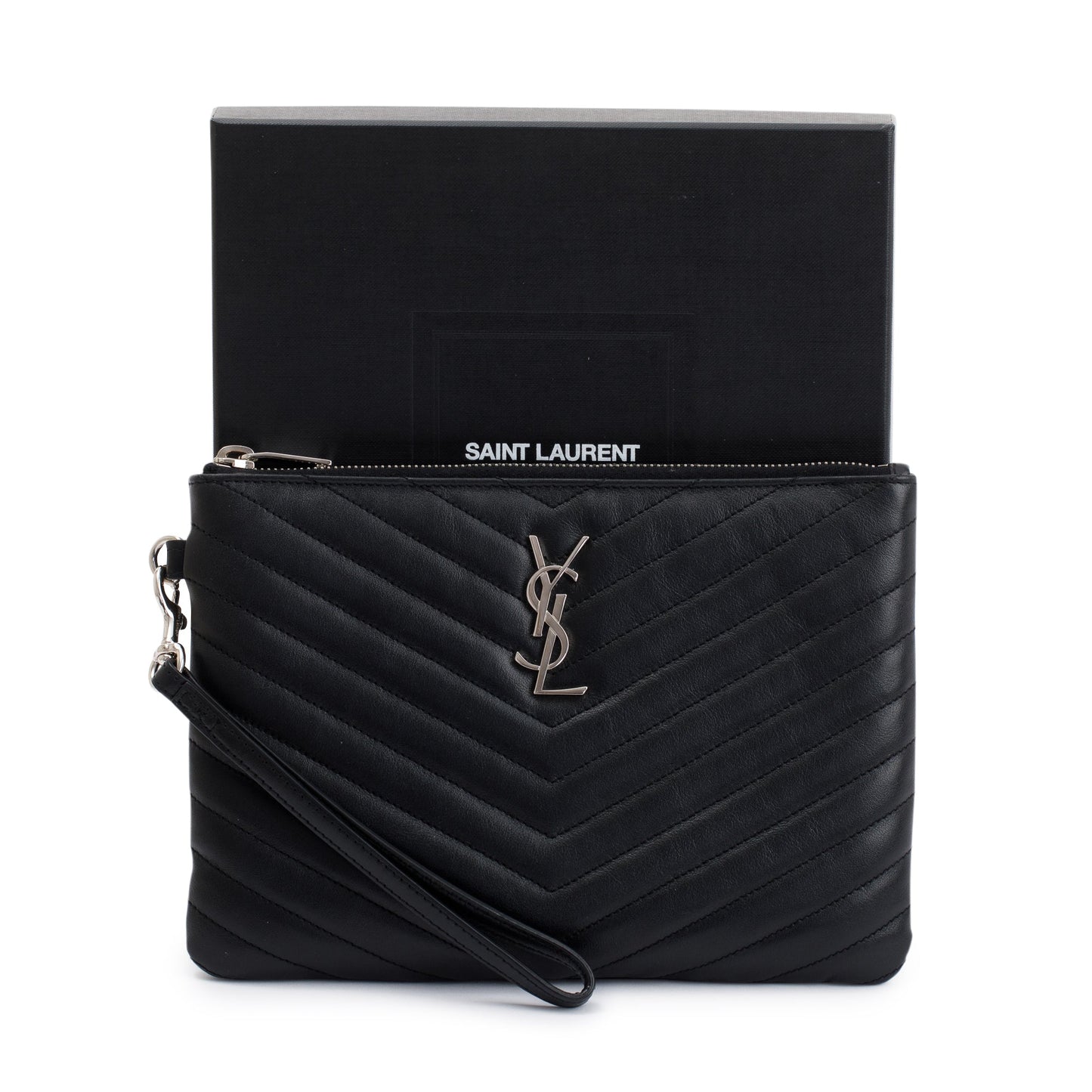 Saint Laurent Matelasse Cassandre Wrist Pouch