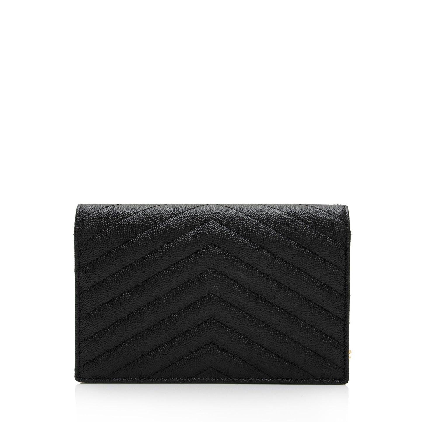 Luxury Saint Laurent Trending 2025 Matelasse Grain de Poudre Monogram Envelope Chain Wallet (SHF-qb9r0n)
