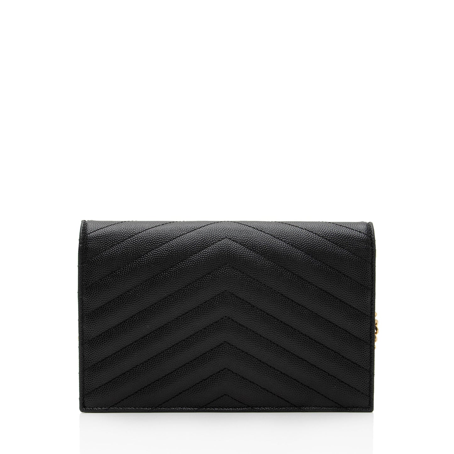 Luxury Saint Laurent Trending 2025 Matelasse Grain de Poudre Monogram Envelope Chain Wallet (SHF-bXElvR)