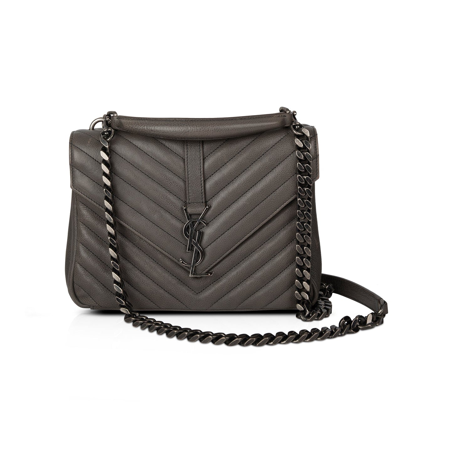 Saint Laurent Medium Chevron College Bag