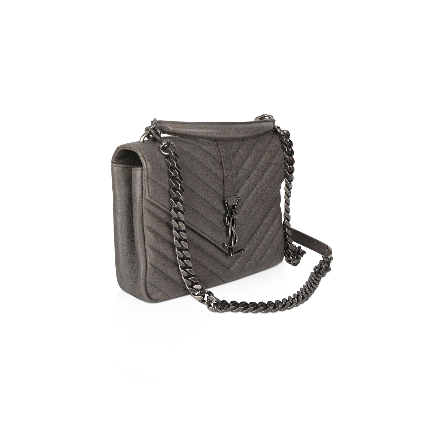 Saint Laurent Medium Chevron College Bag