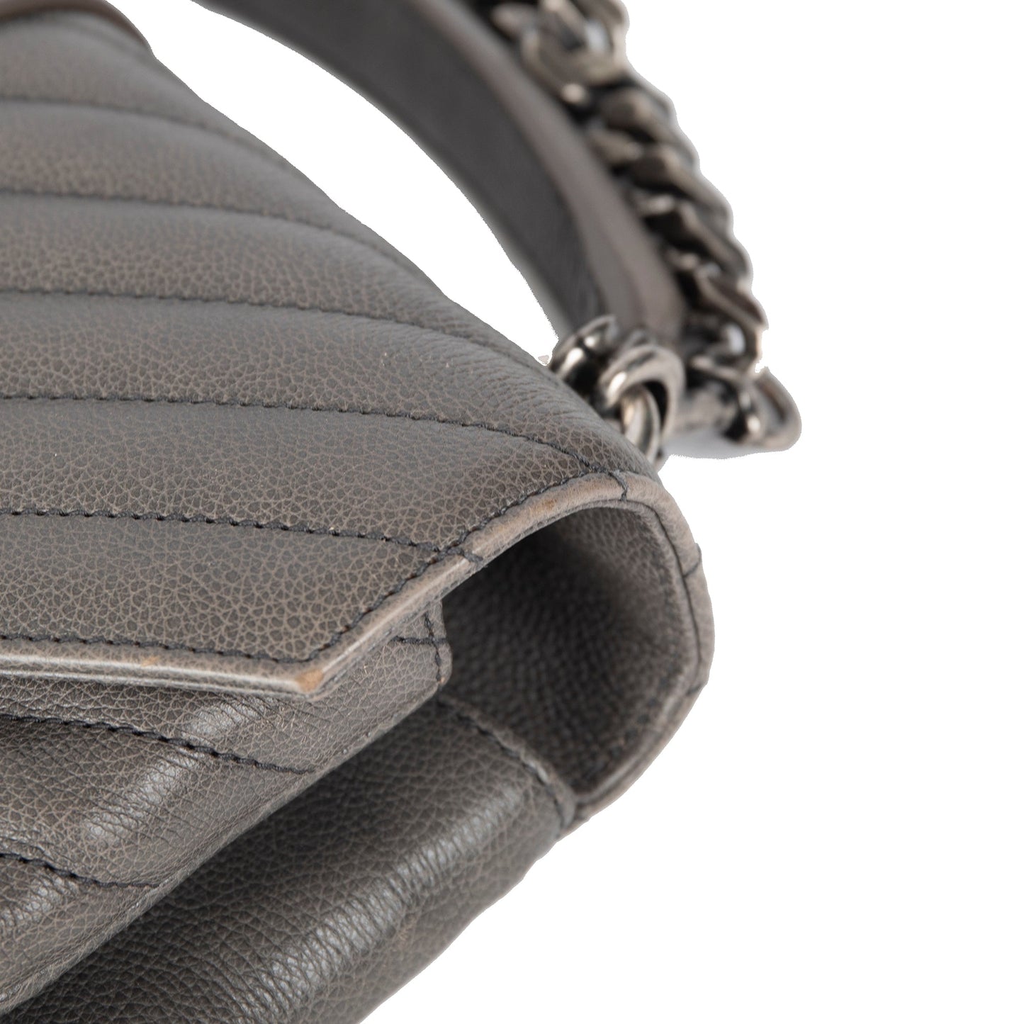 Saint Laurent Medium Chevron College Bag