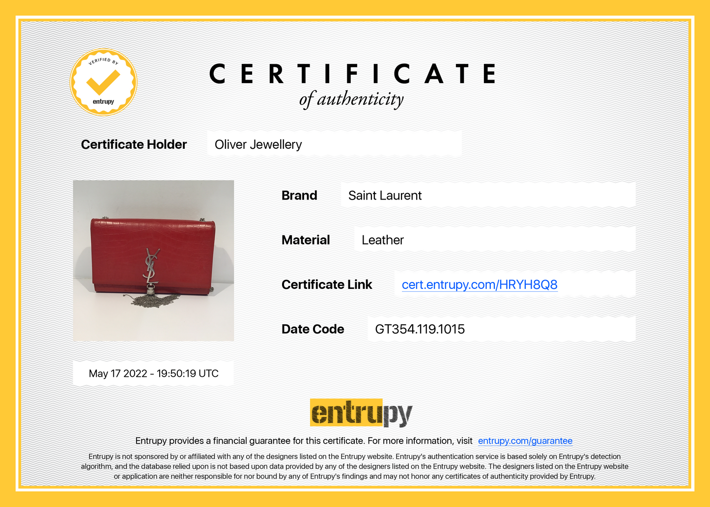 Saint Laurent Medium Croc-Embossed Monogram Kate Tassel Bag