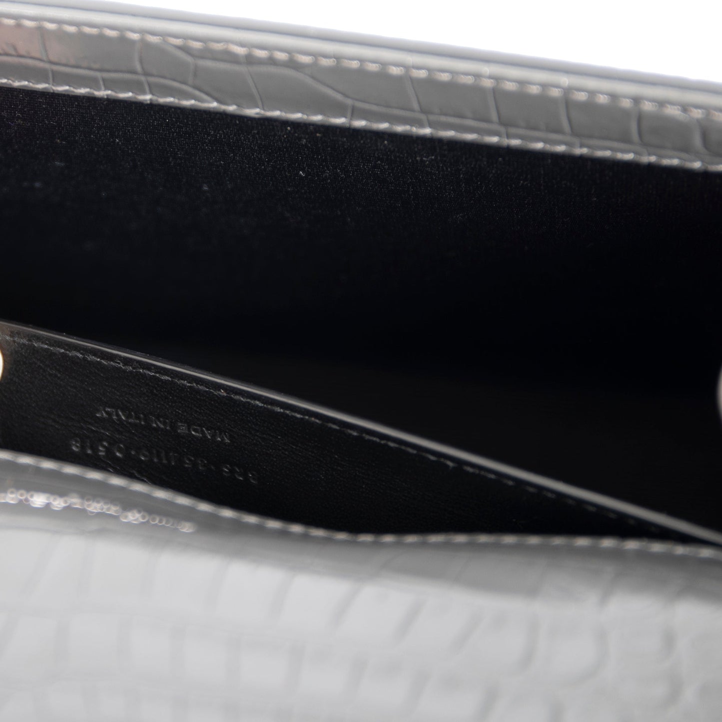Saint Laurent Medium Croc Embossed Monogram Kate Tassel Bag