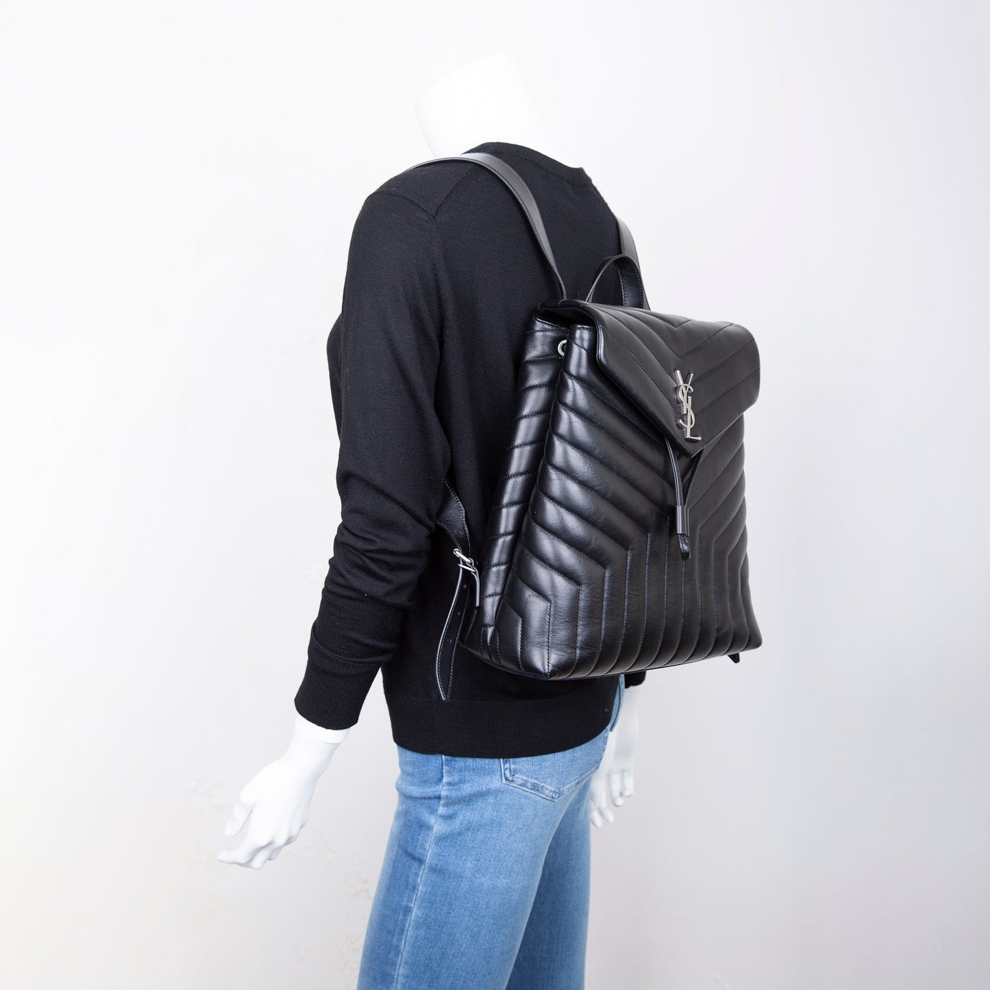 Saint Laurent Medium Loulou Monogram Backpack