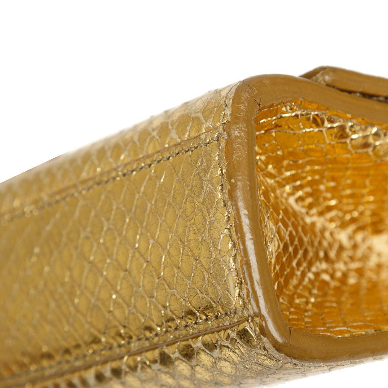 Saint Laurent Medium Python-Embossed Kate Monogram Tassel Bag