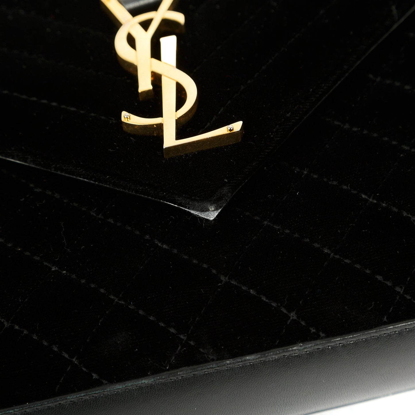 Saint Laurent Medium Velvet Mix Matelasse Envelope Chain Bag