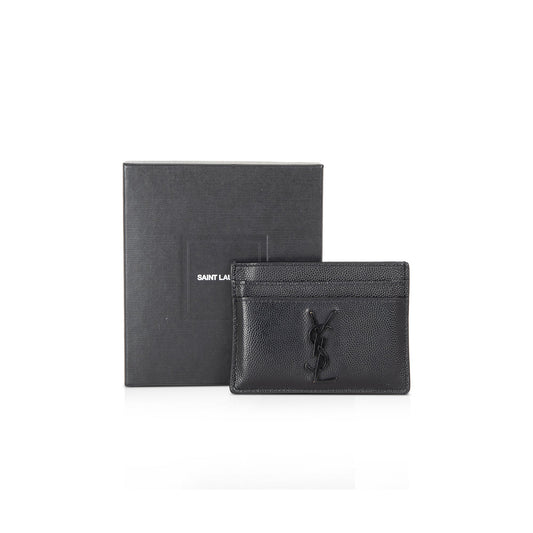 Saint Laurent Monogram Leather Card Holder