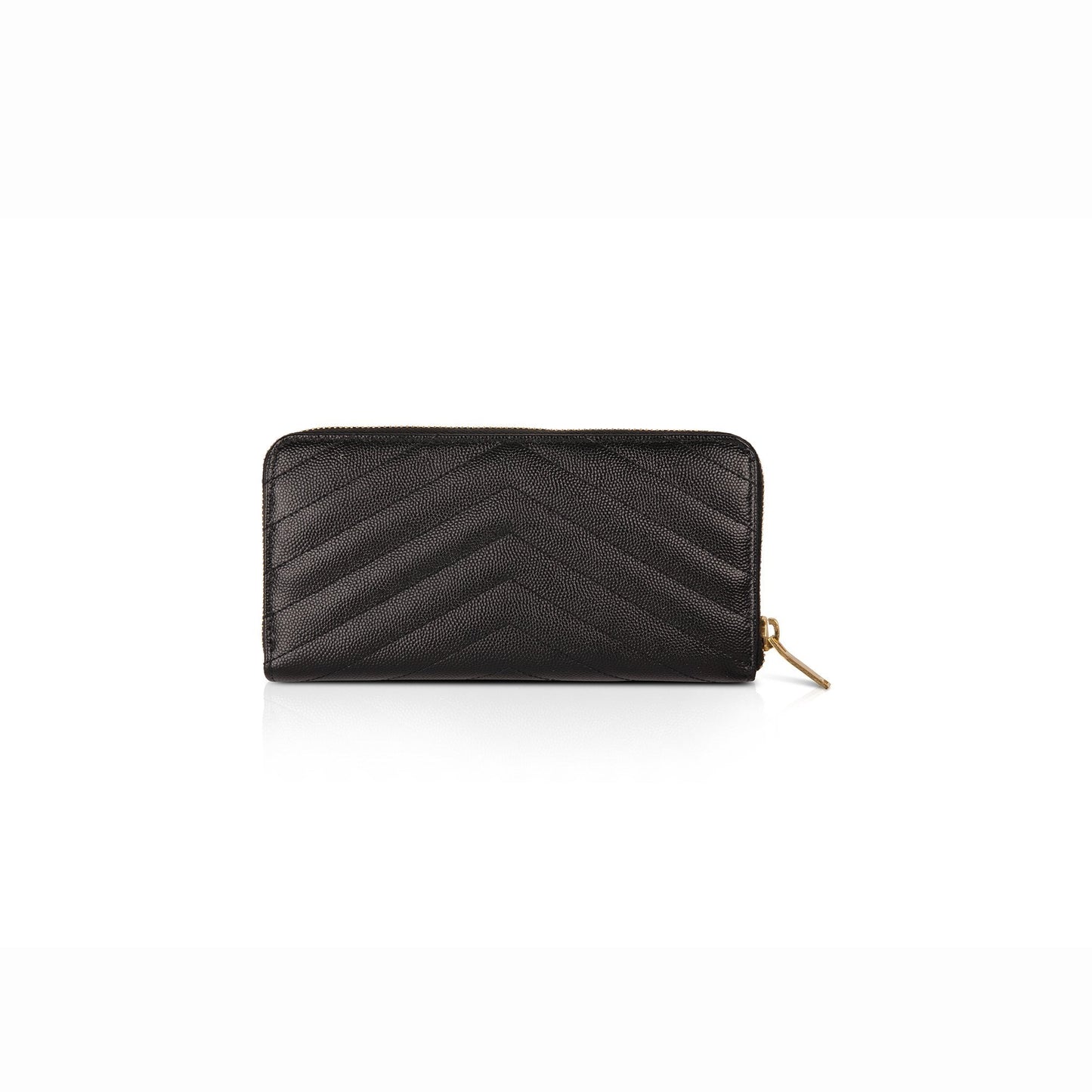 Saint Laurent Monogram Zip Around Leather Wallet