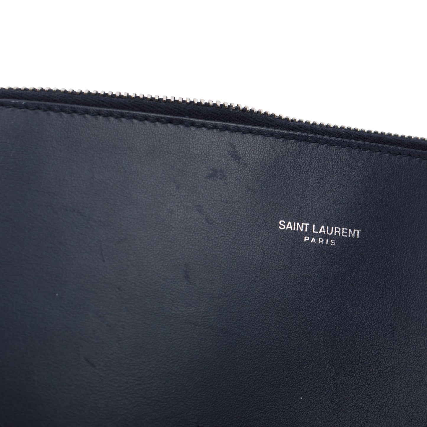 Saint Laurent Navy Grained Leather Small Sac De Jour