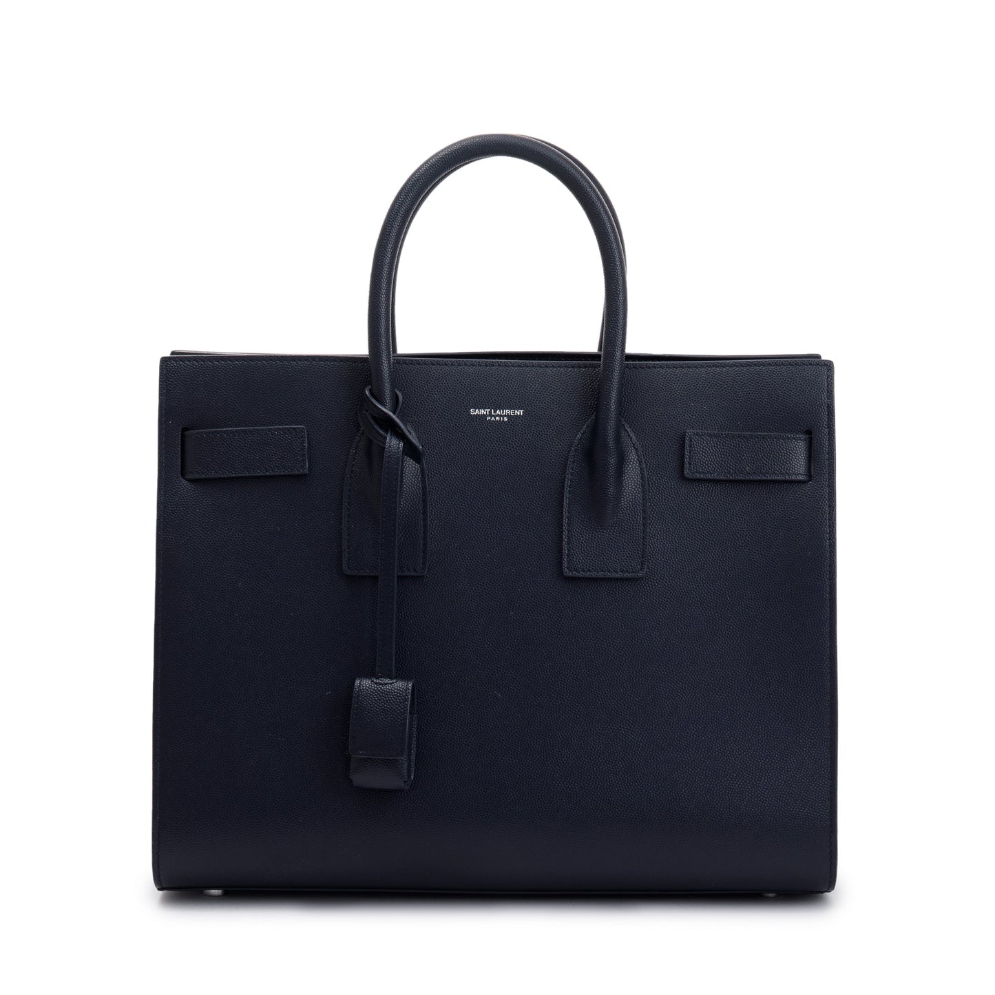 Saint Laurent Navy Grained Leather Small Sac De Jour