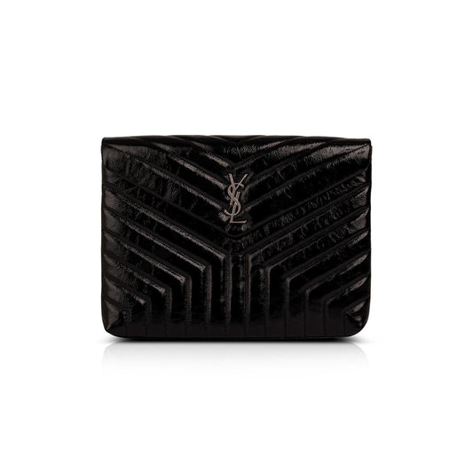 Saint Laurent Patent Leather Monogram LouLou Document Clutch