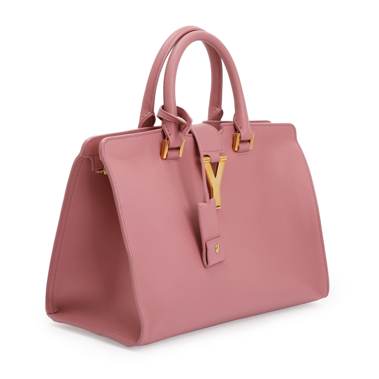 Saint Laurent Pink Calfskin Leather Small Cabas Tote Bag