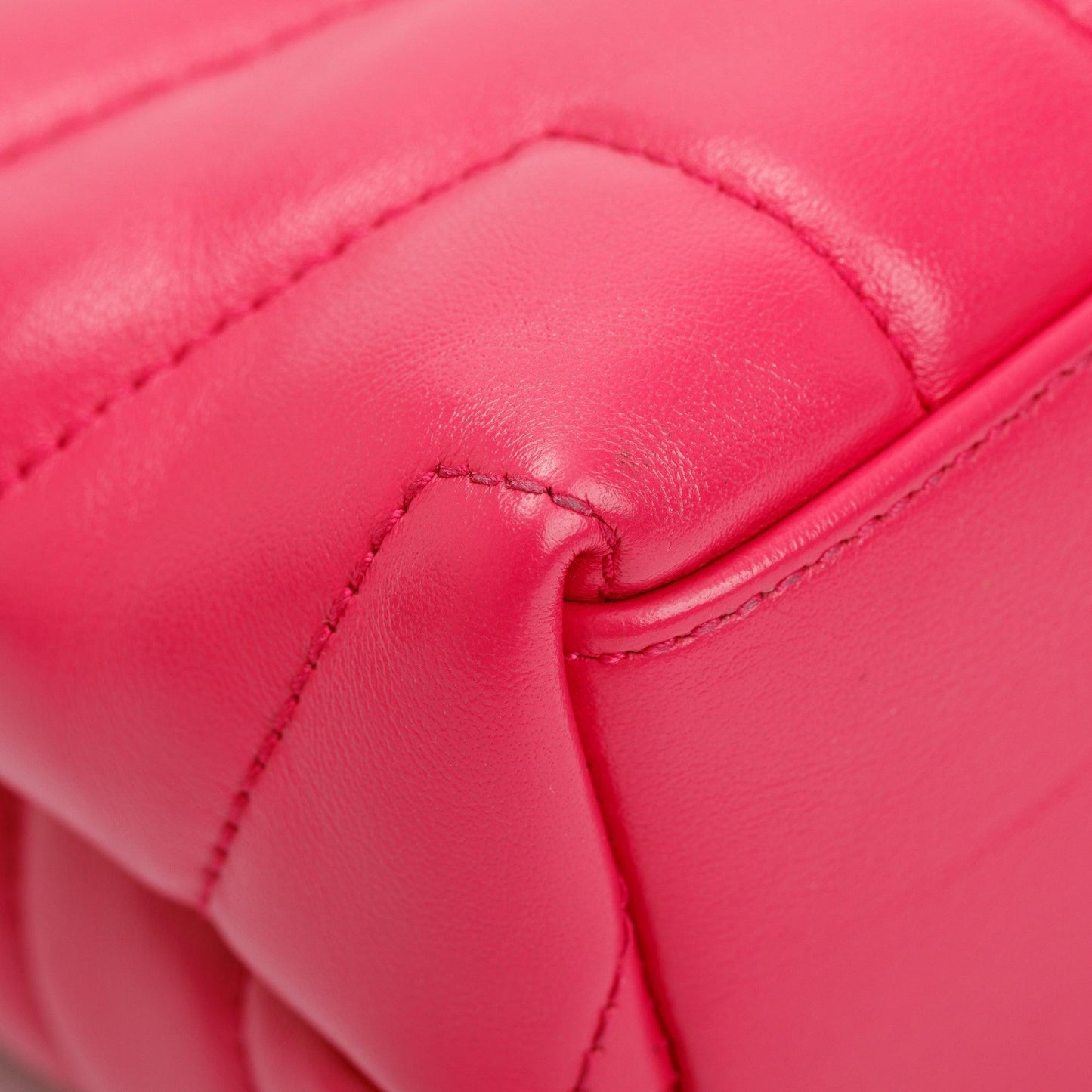 Saint Laurent Pink Leather Small Loulou Chain Shoulder Bag