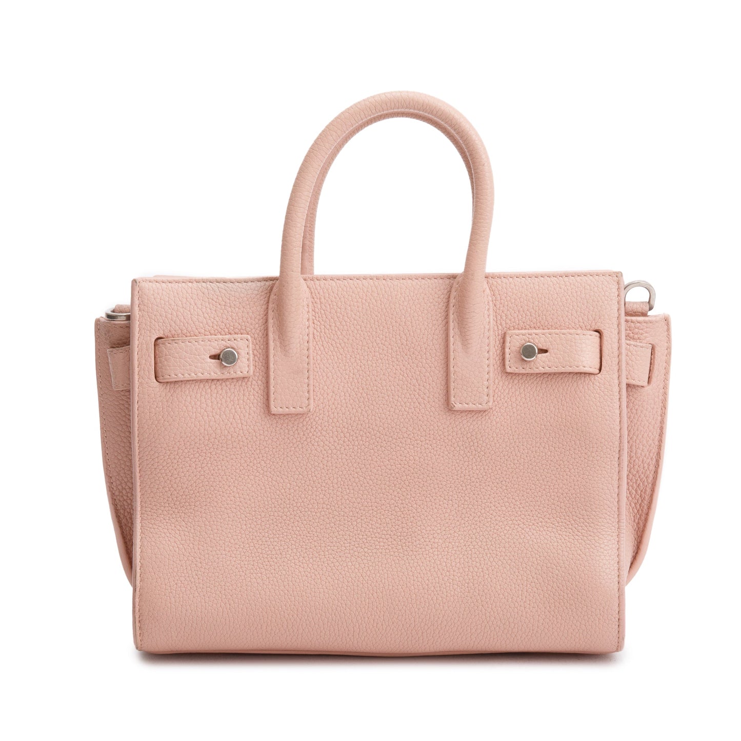 Saint Laurent Pink Supple Calfskin Leather Nano Sac De Jour