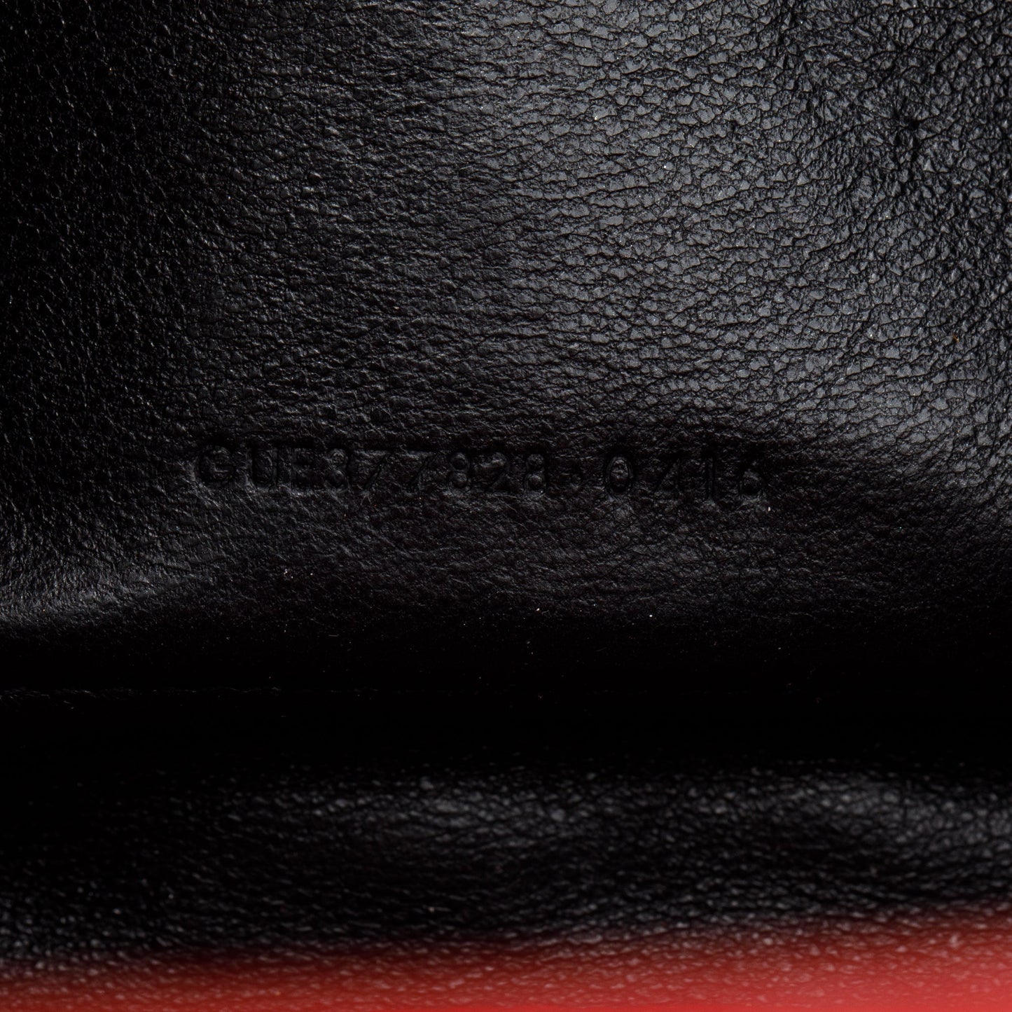 Saint Laurent Red Grain De Poudre Leather Cassandre Matelasse Chain Wallet