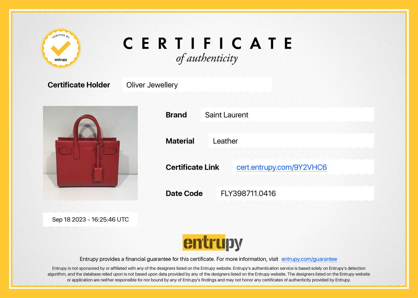 Saint Laurent Red Smooth Calfskin Leather Nano Sac De Jour
