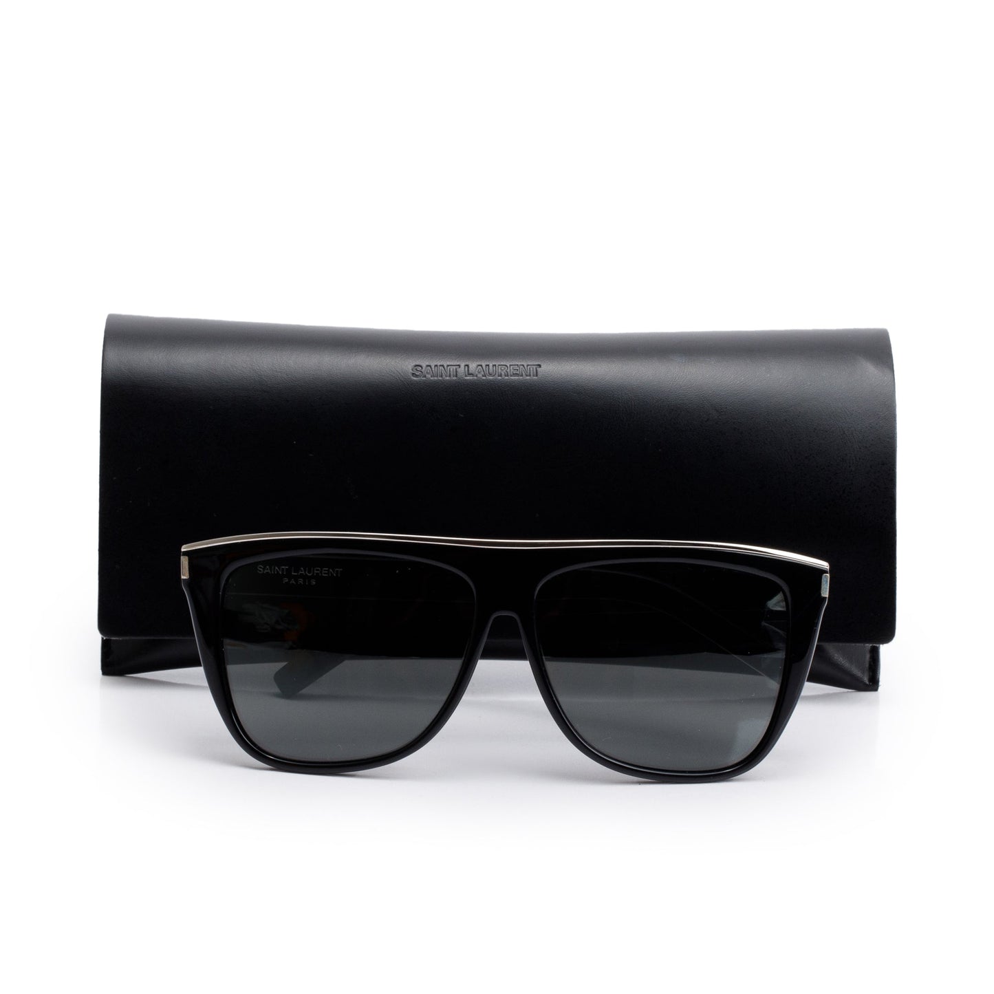 Saint Laurent SL 1 Combi Black Acetate Oversized Sunglasses