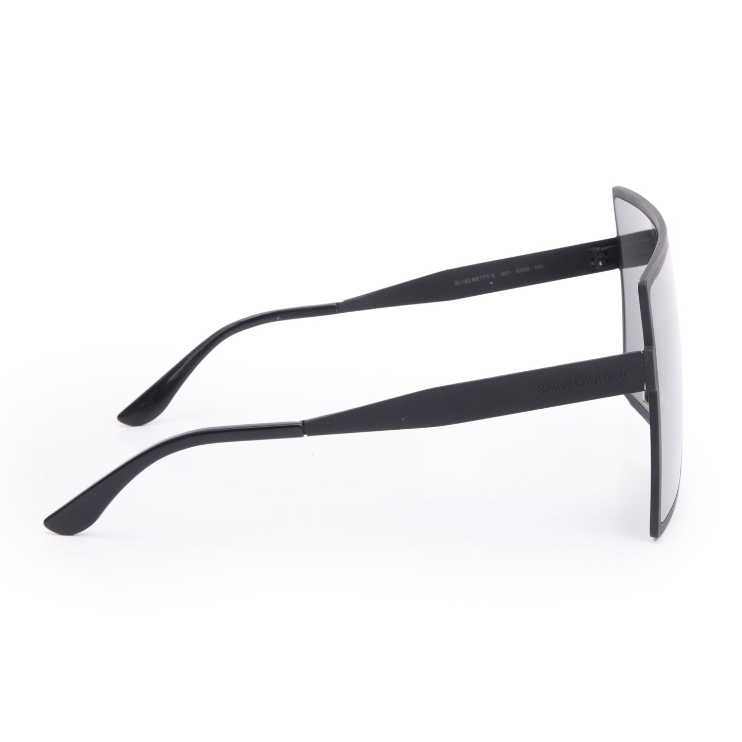 Saint Laurent SL 182 Black Acetate Betty Shield Sunglasses