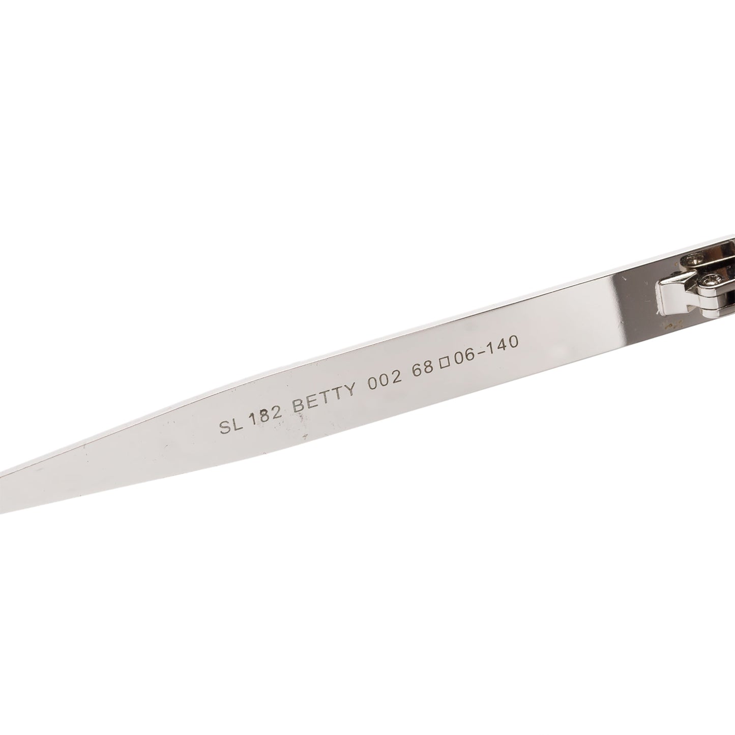 Saint Laurent SL 182 Silver Tone Metal Frame Betty Shield Sunglasses