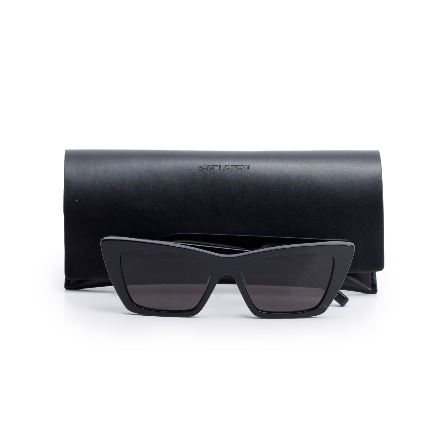 Saint Laurent SL 276 Black Acetate Mica Cat Eye Sunglasses