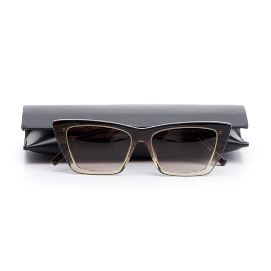 Saint Laurent SL 276 BrownAcetate Mica Cat Eye Sunglasses