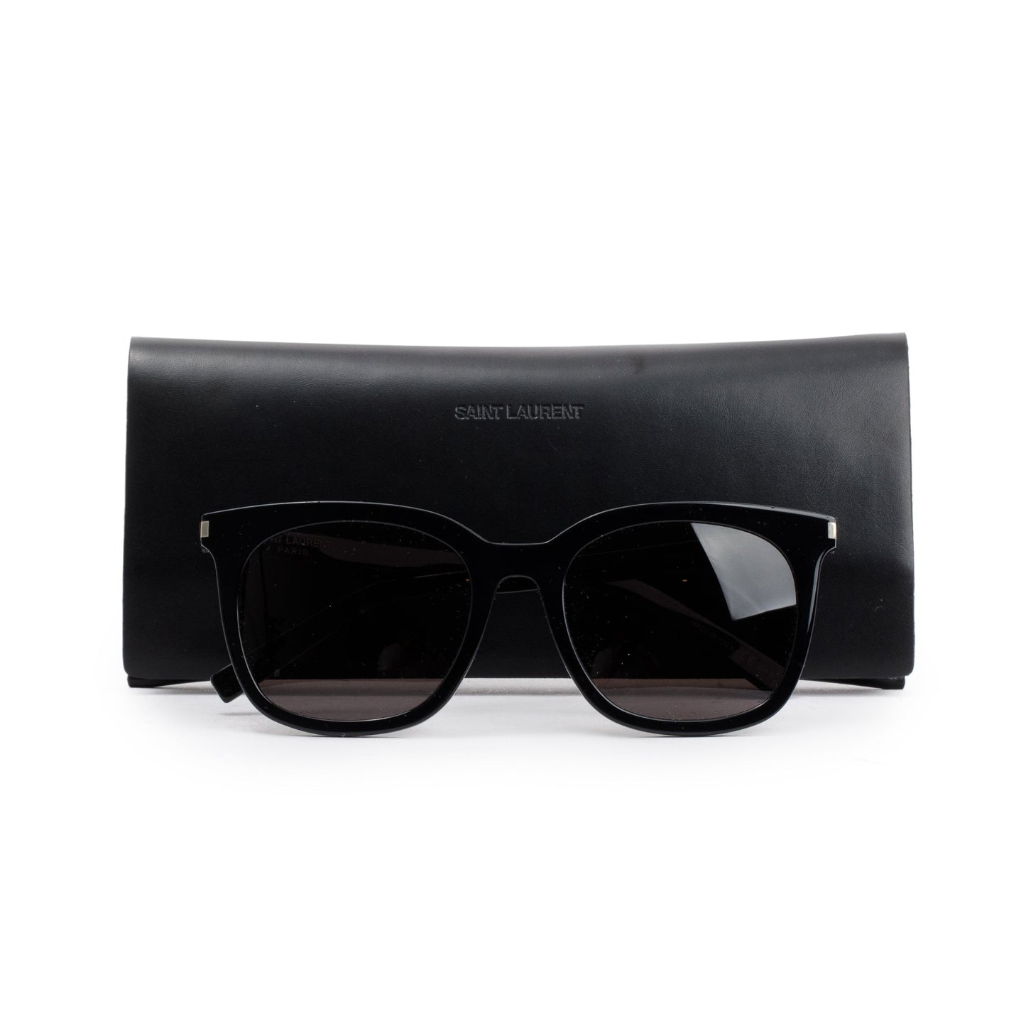 Saint Laurent SL 285/F Black Acetate Slim Sunglasses