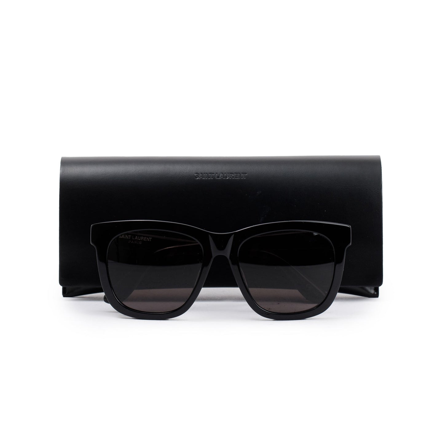 Saint Laurent SL M24/K Black Acetate Wayfarer Sunglasses