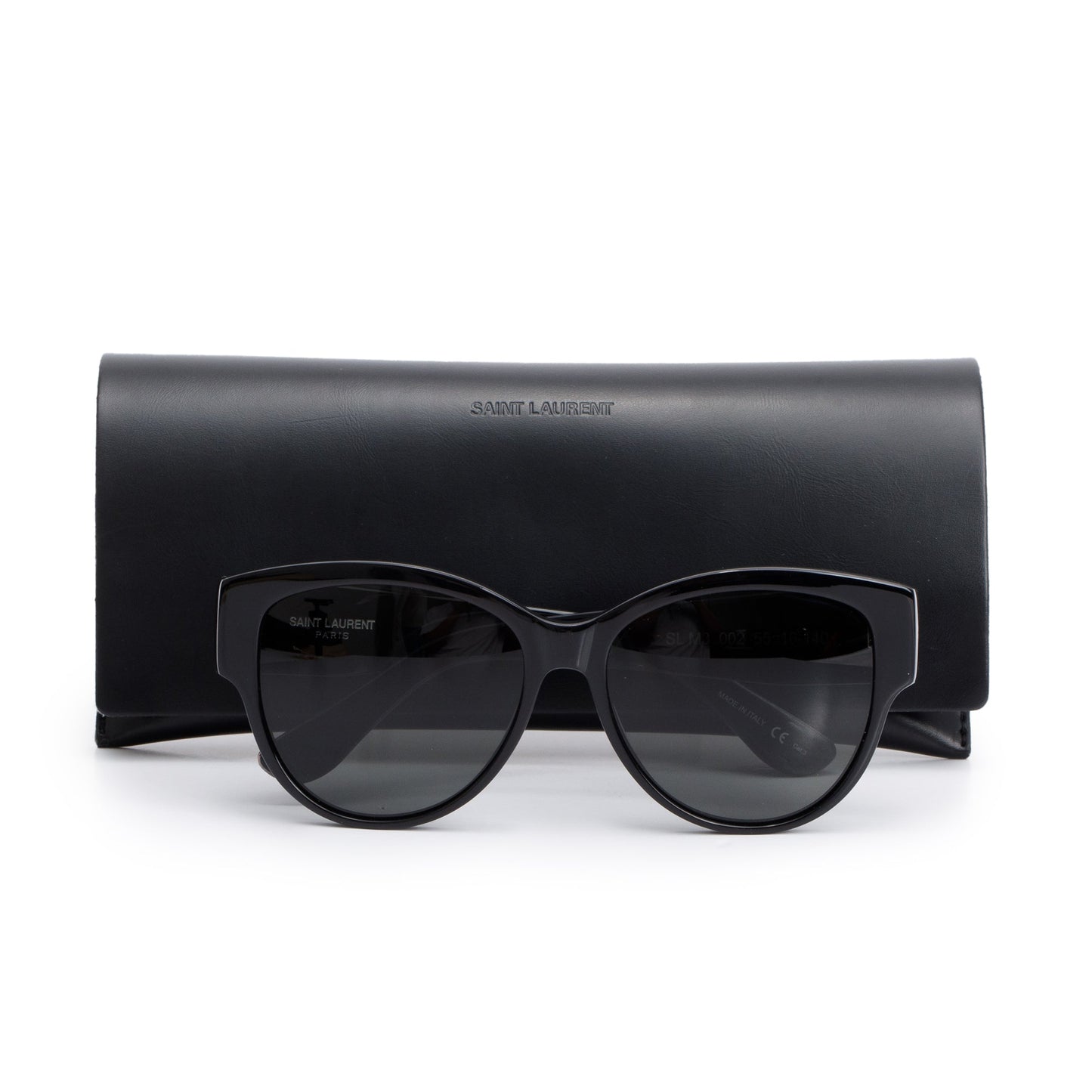 Saint Laurent SL M3 Black Acetate Monogram Logo Wayfarer Sunglasses