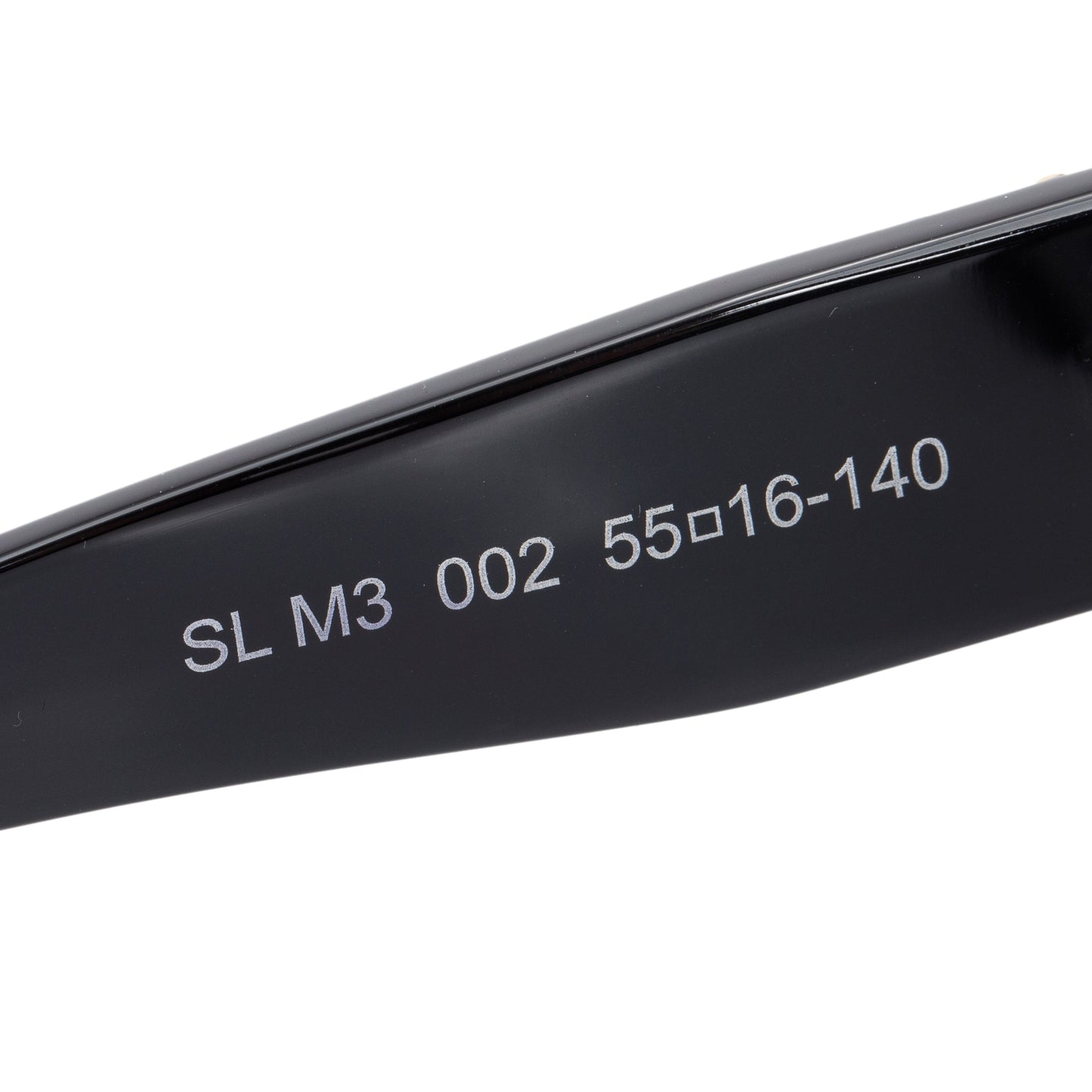 Saint Laurent SL M3 Black Acetate Monogram Logo Wayfarer Sunglasses