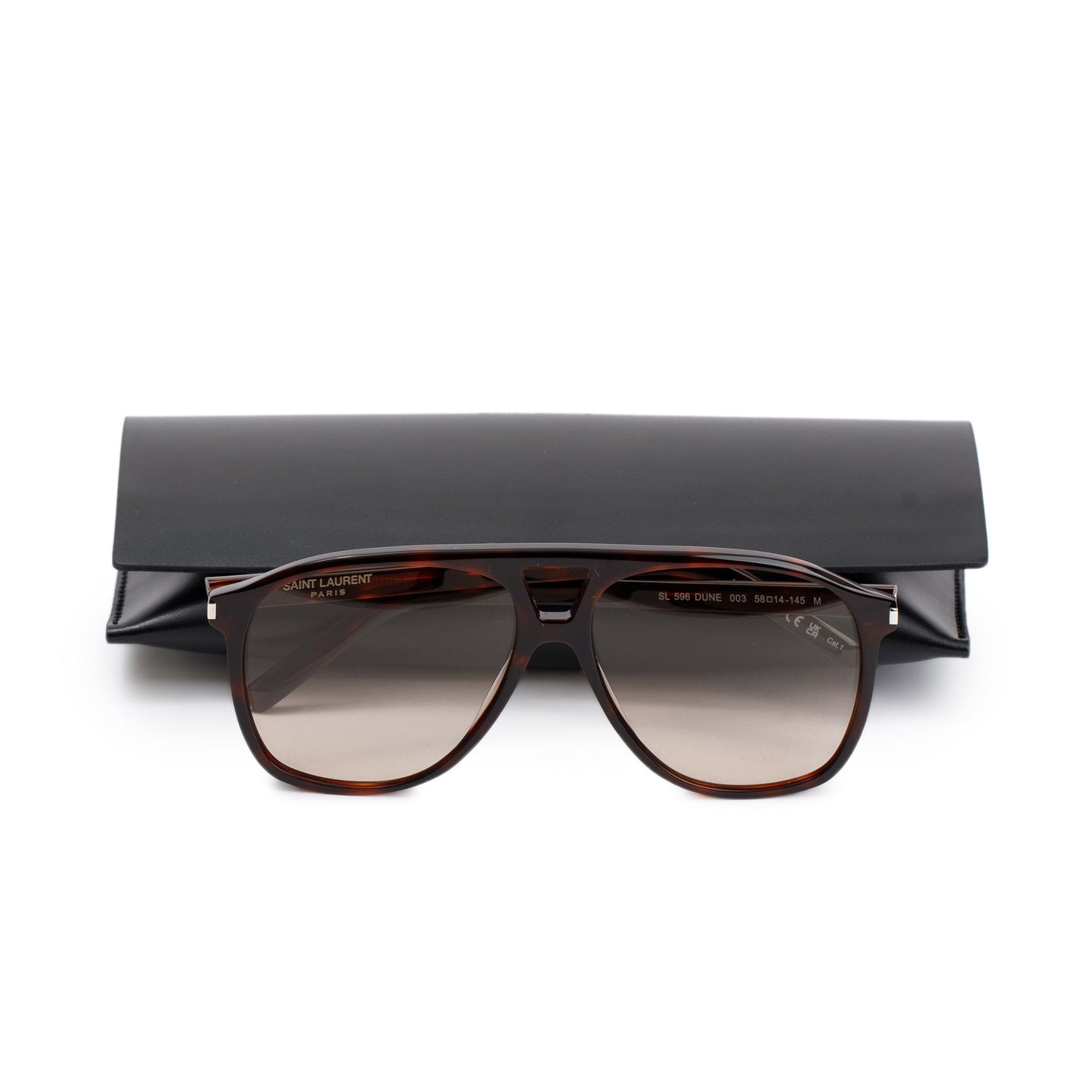 Saint Laurent SL596 Dune Tortoiseshell Acetate Sunglasses
