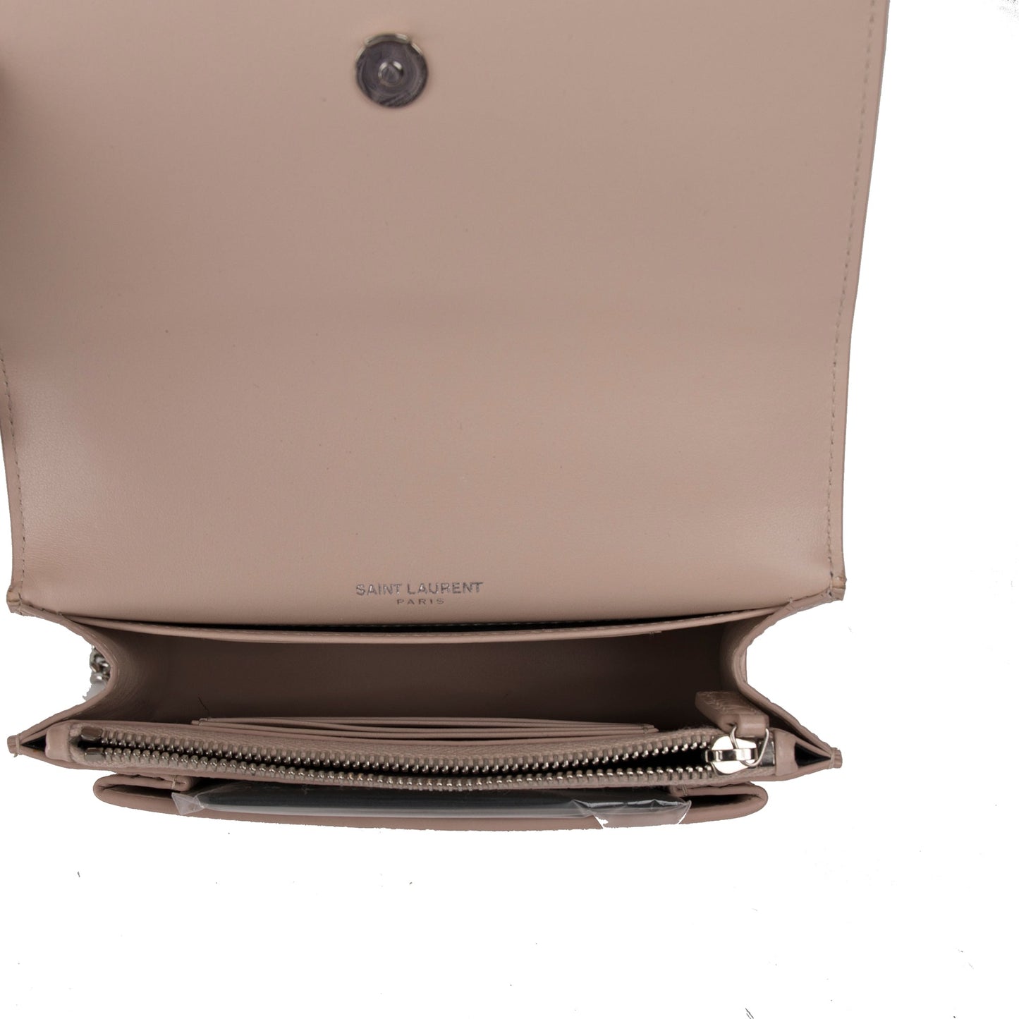 Saint Laurent Small Crocodile Embossed Sunset Bag