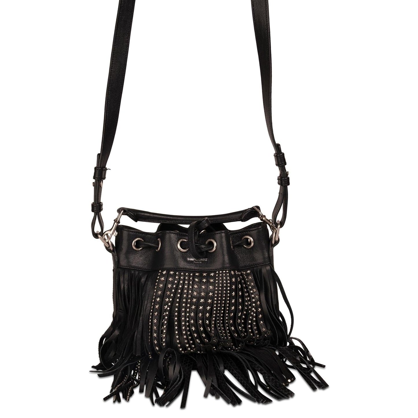 Saint Laurent Small Studded Emmanuel Bucket Bag