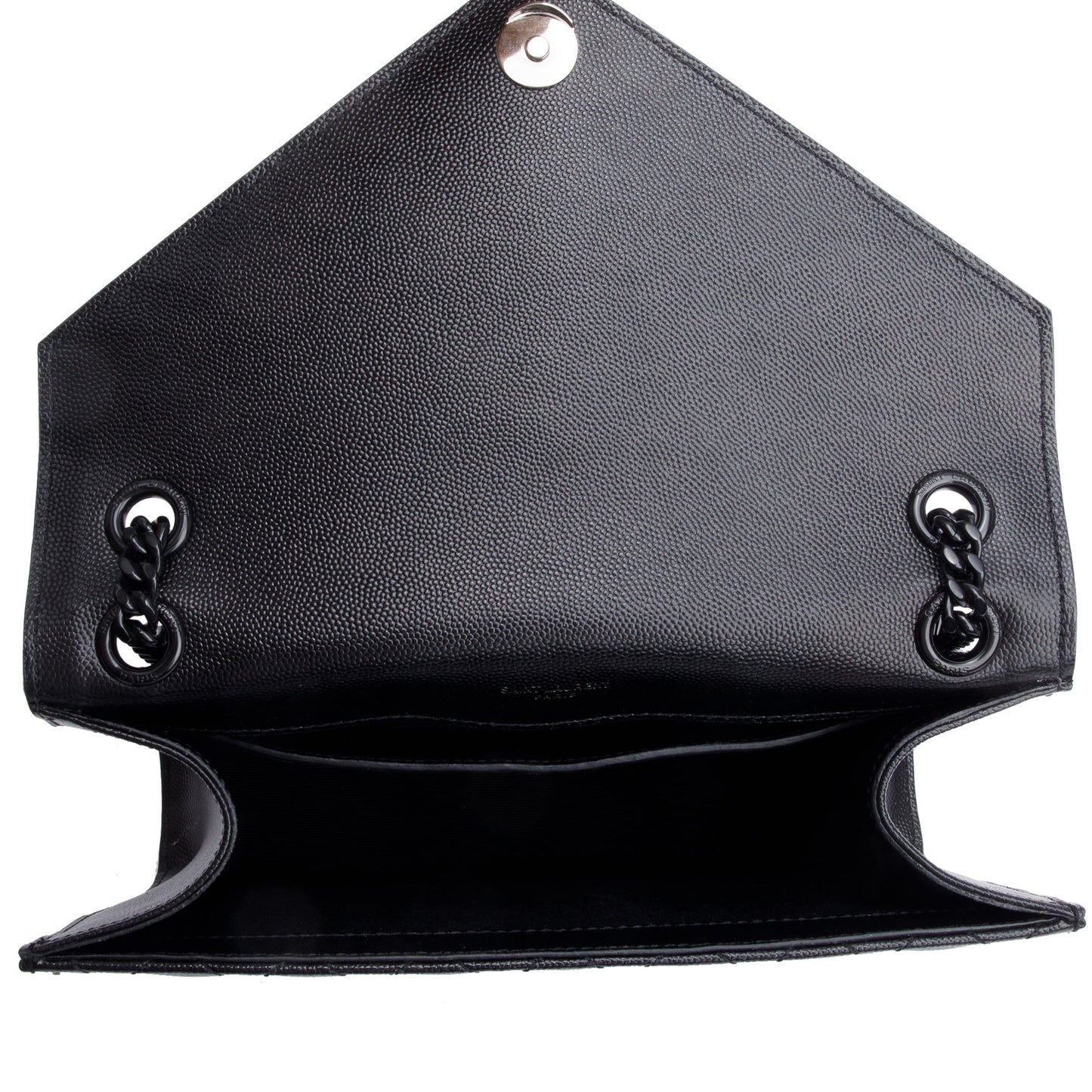 Saint Laurent So Black Grained De Poudre Medium Envelope Shoulder Bag
