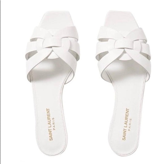 SAINT LAURENT TRIBUTE NU PIEDS FLAT SANDALS