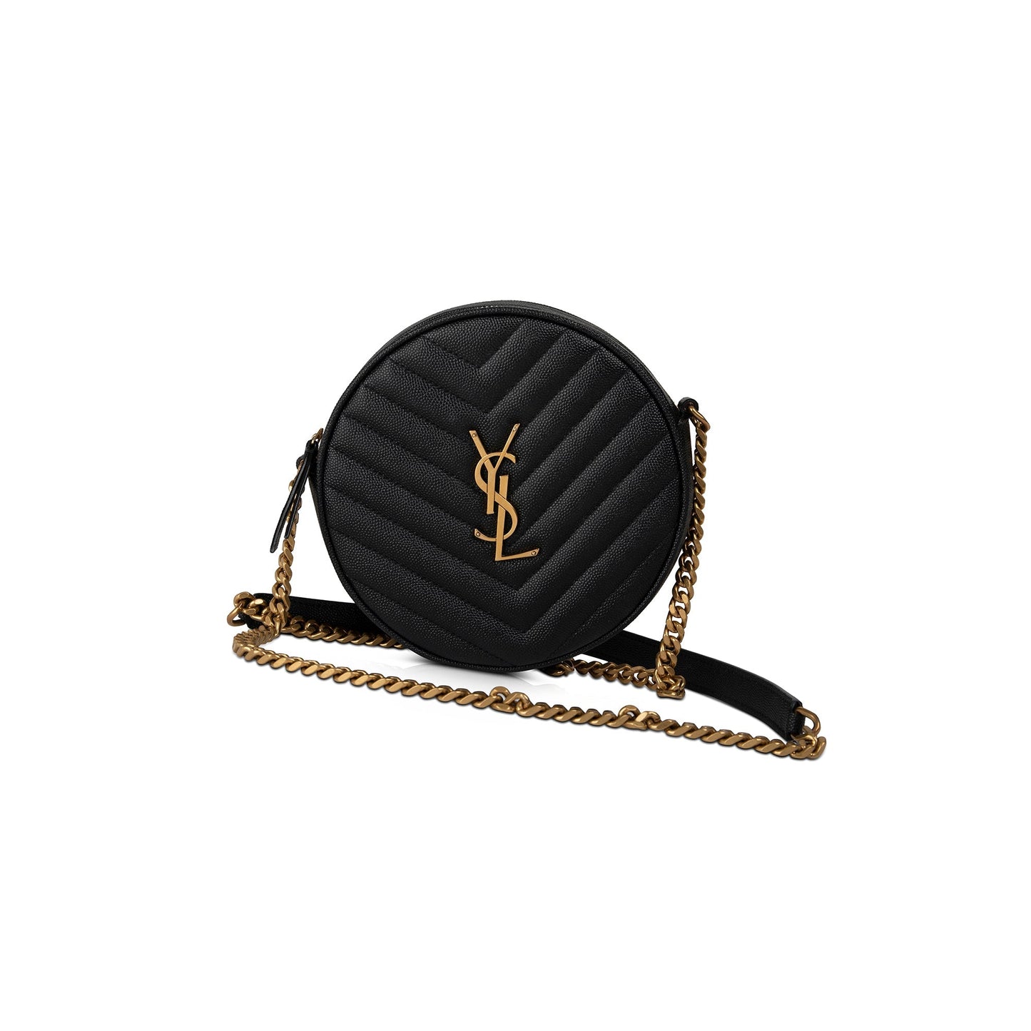 Saint Laurent Vinyle Round Monogram Camera Bag