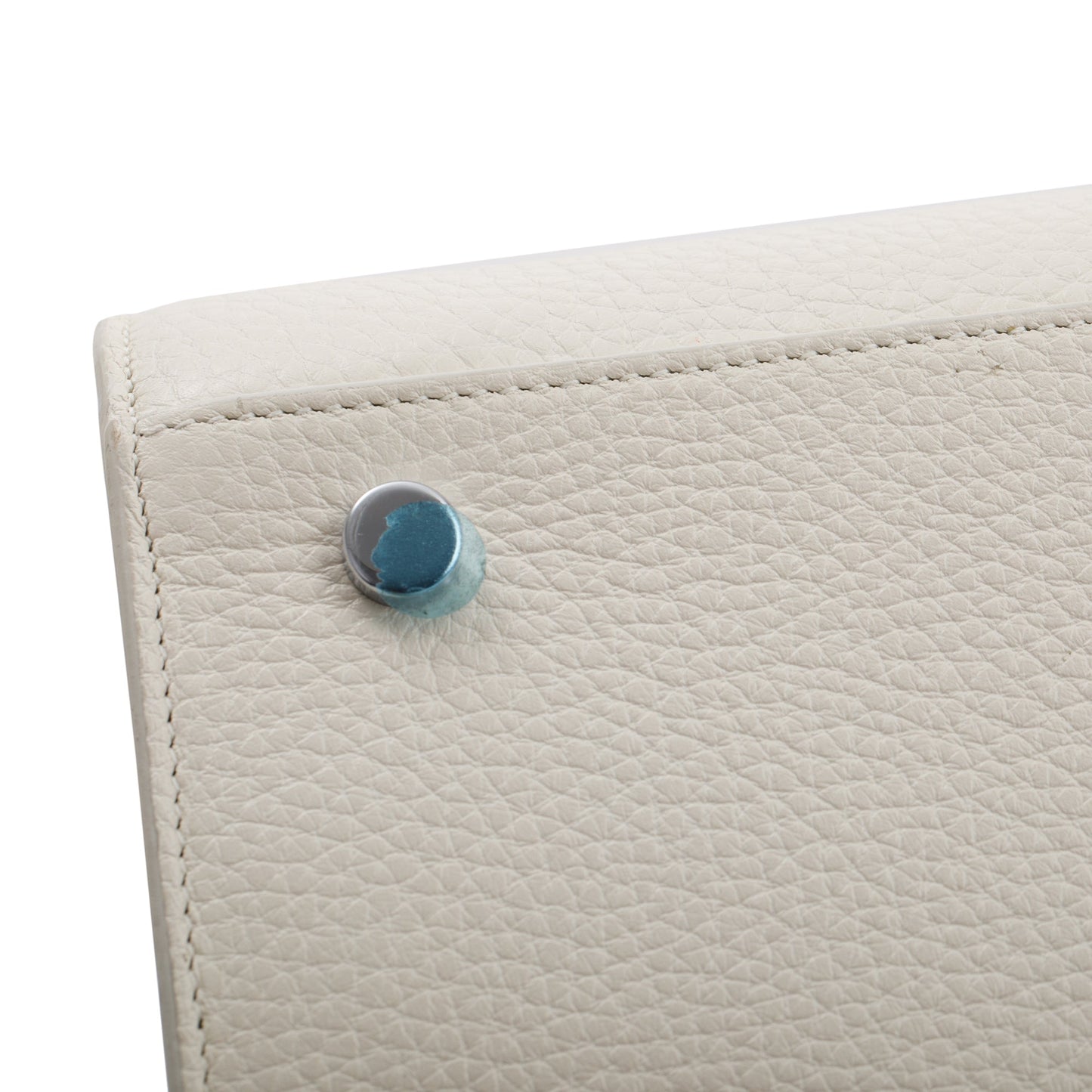 Saint Laurent White Grained Calfskin Small Sac De Jour