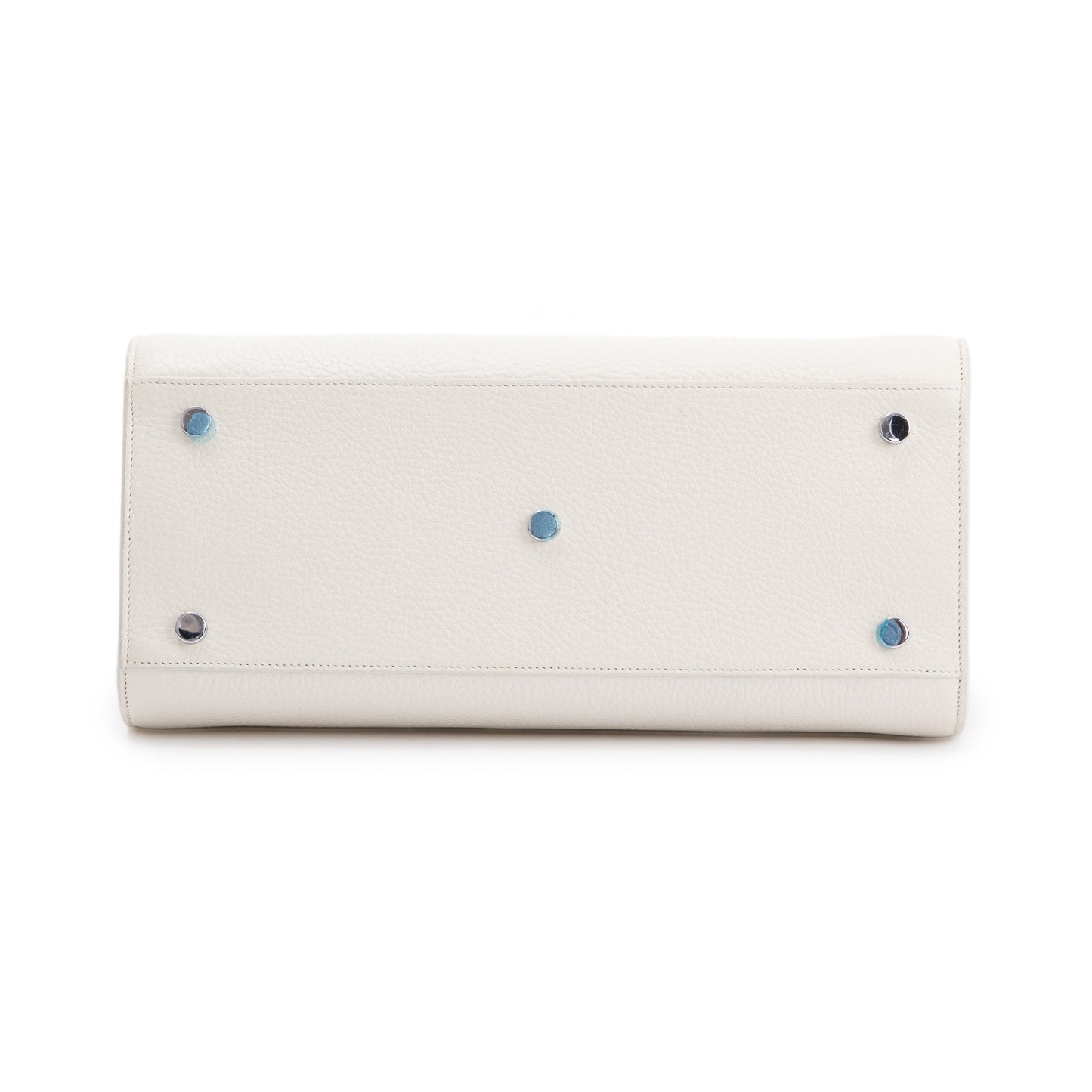 Saint Laurent White Grained Calfskin Small Sac De Jour